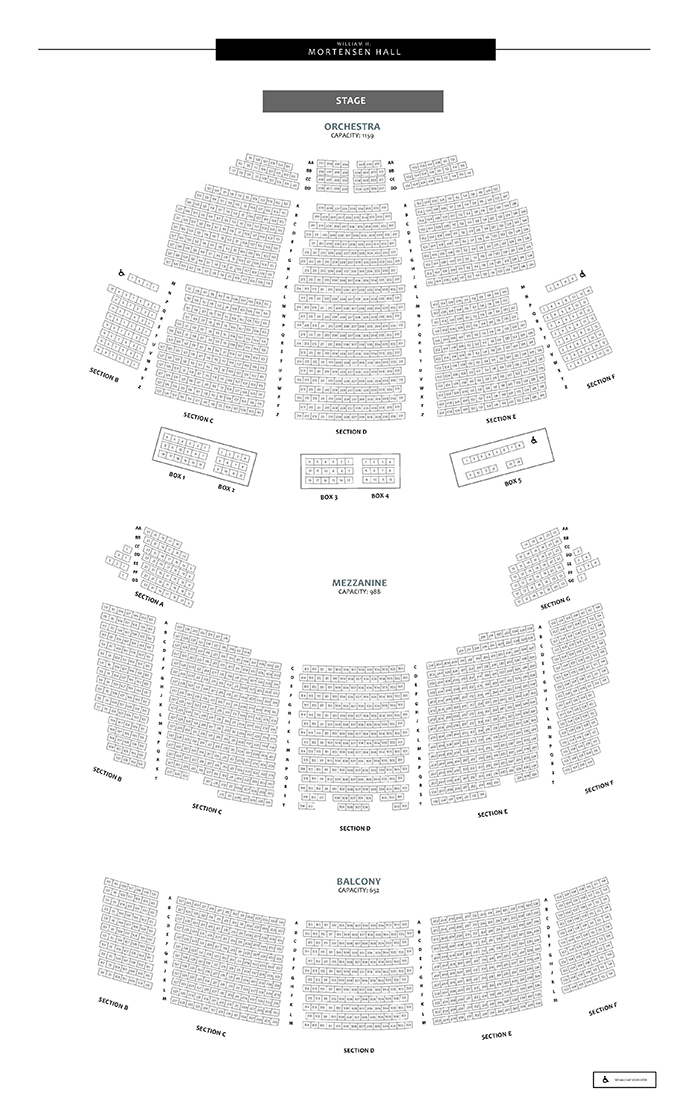 William H. Mortensen Hall Seating Chart